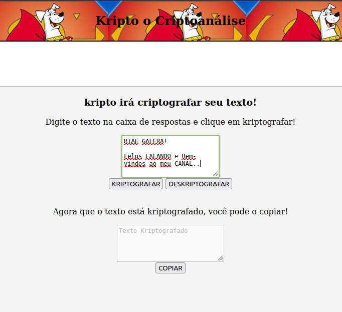 Imagem da inserção de informação